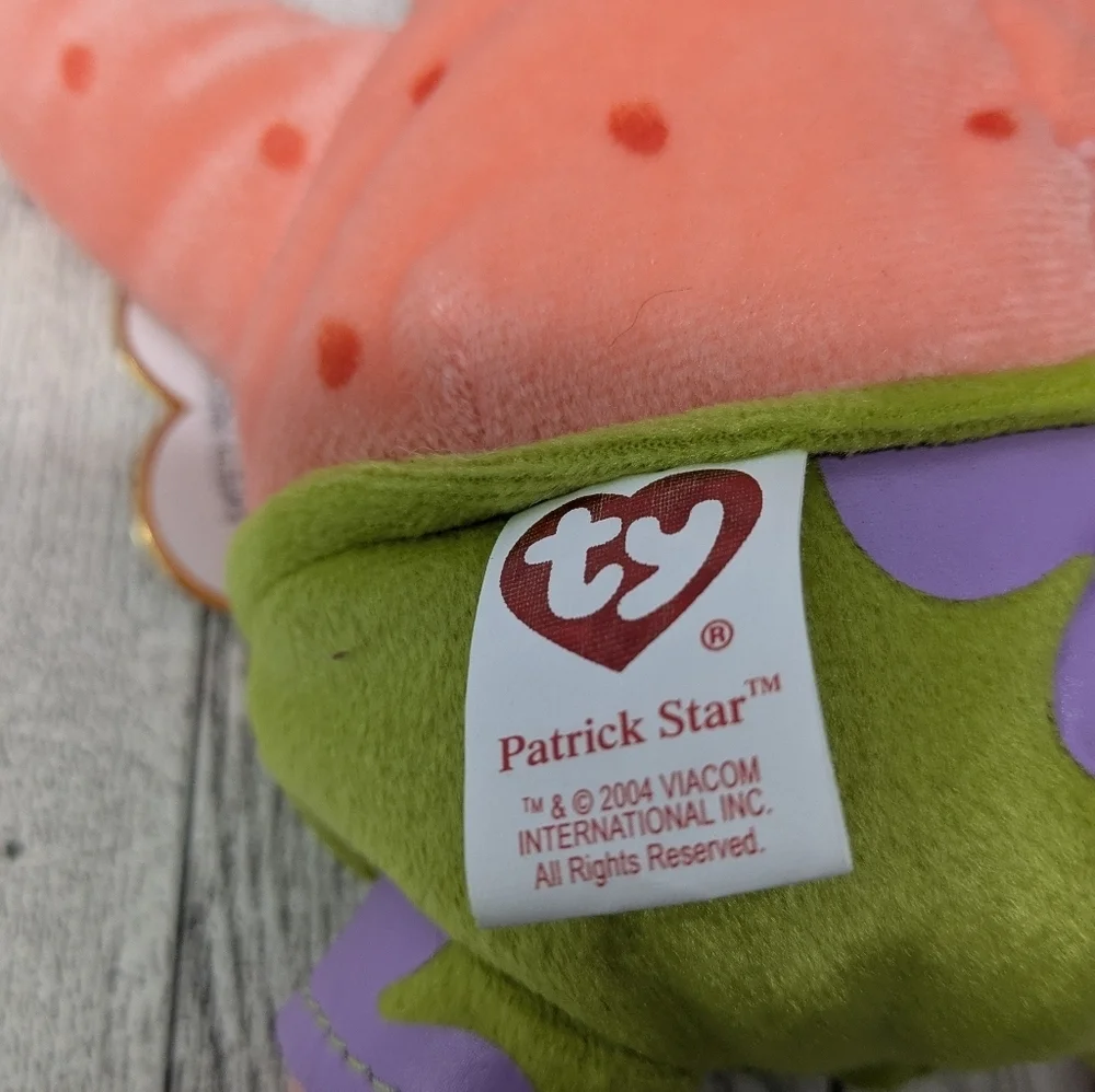 Ty Plush Patrick Star - Coral and Lime